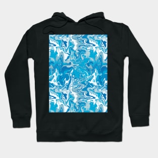 Splash Pool Marble - Digital Paint Spill Hoodie